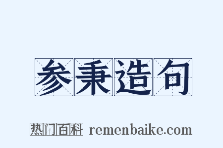 参秉造句是什么意思的图片